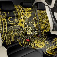 Hawaii Shaka Sign Back Car Seat Cover Polynesian Pattern Yellow Version