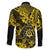 Hawaii Shaka Sign Family Matching Short Sleeve Bodycon Dress and Hawaiian Shirt Polynesian Pattern Yellow Version LT01 - Polynesian Pride