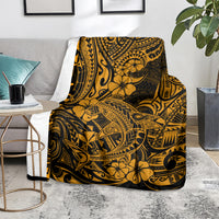 Hawaii Shark Blanket Polynesian Pattern Gold Version LT01 - Polynesian Pride