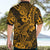 Hawaii Shark Hawaiian Shirt Polynesian Pattern Gold Version LT01 - Polynesian Pride