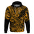 Hawaii Shark Hoodie Polynesian Pattern Gold Version LT01 Pullover Hoodie Gold - Polynesian Pride