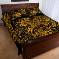 Hawaii Shark Quilt Bed Set Polynesian Pattern Gold Version LT01 - Polynesian Pride