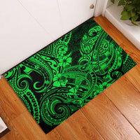 Hawaii Shark Rubber Doormat Polynesian Pattern Green Version LT01 Green - Polynesian Pride
