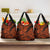 Hawaii Shark Grocery Bag Polynesian Pattern Orange Version