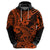 Hawaii Shark Hoodie Polynesian Pattern Orange Version LT01 - Polynesian Pride