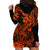 Hawaii Shark Hoodie Dress Polynesian Pattern Orange Version LT01 - Polynesian Pride