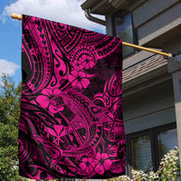 Hawaii Shark Garden Flag Polynesian Pattern Pink Version LT01 - Polynesian Pride