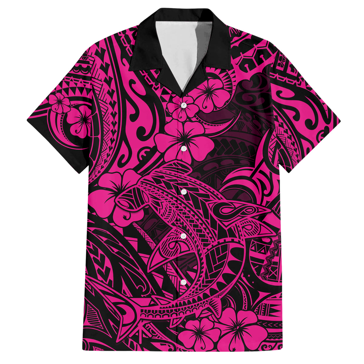 Hawaii Shark Hawaiian Shirt Polynesian Pattern Pink Version LT01 Pink - Polynesian Pride
