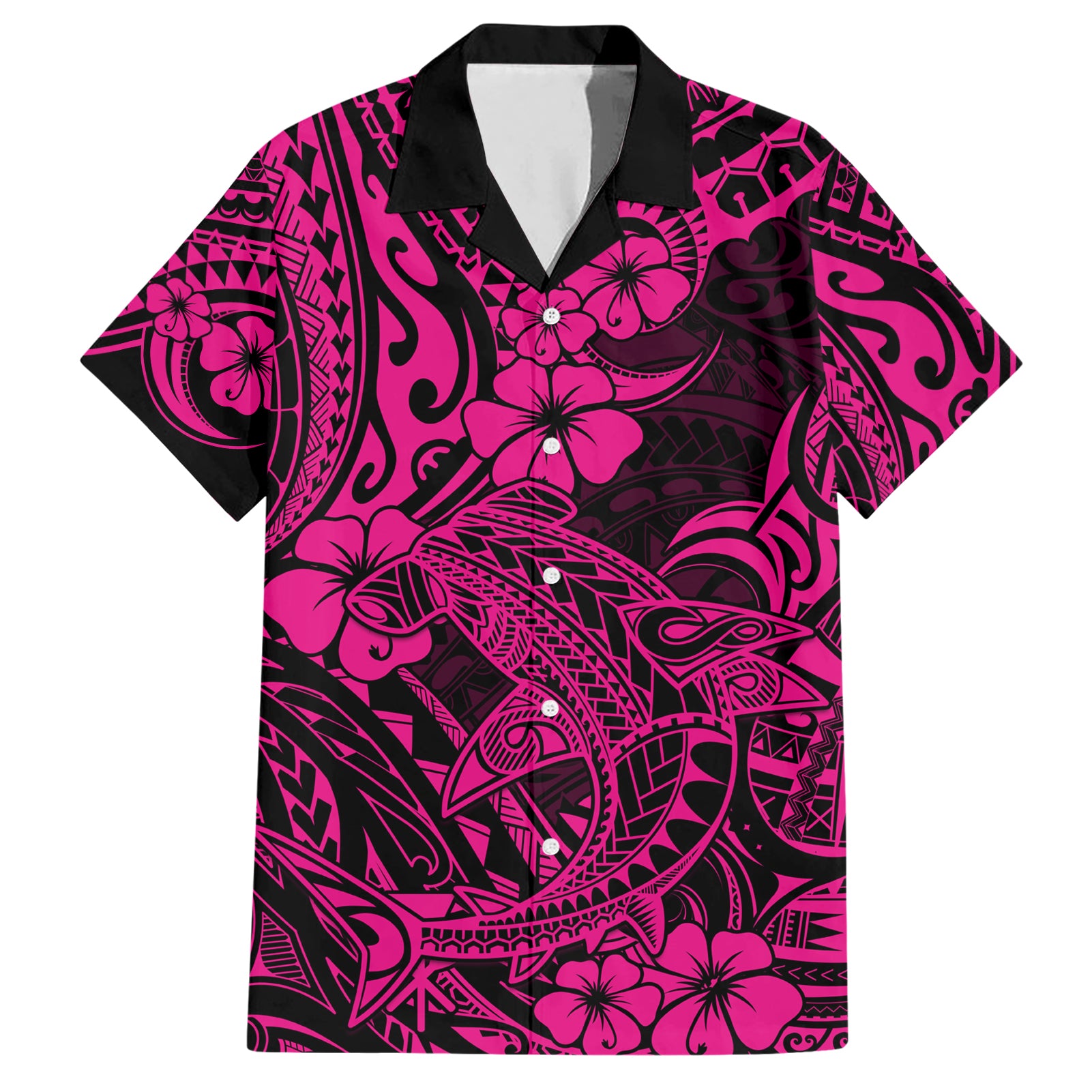 Hawaii Shark Hawaiian Shirt Polynesian Pattern Pink Version LT01 Pink - Polynesian Pride