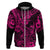 Hawaii Shark Hoodie Polynesian Pattern Pink Version LT01 Zip Hoodie Pink - Polynesian Pride