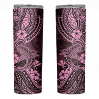 Hawaii Shark Skinny Tumbler Polynesian Pattern Pink Version