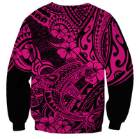 Hawaii Shark Sweatshirt Polynesian Pattern Pink Version LT01 - Polynesian Pride
