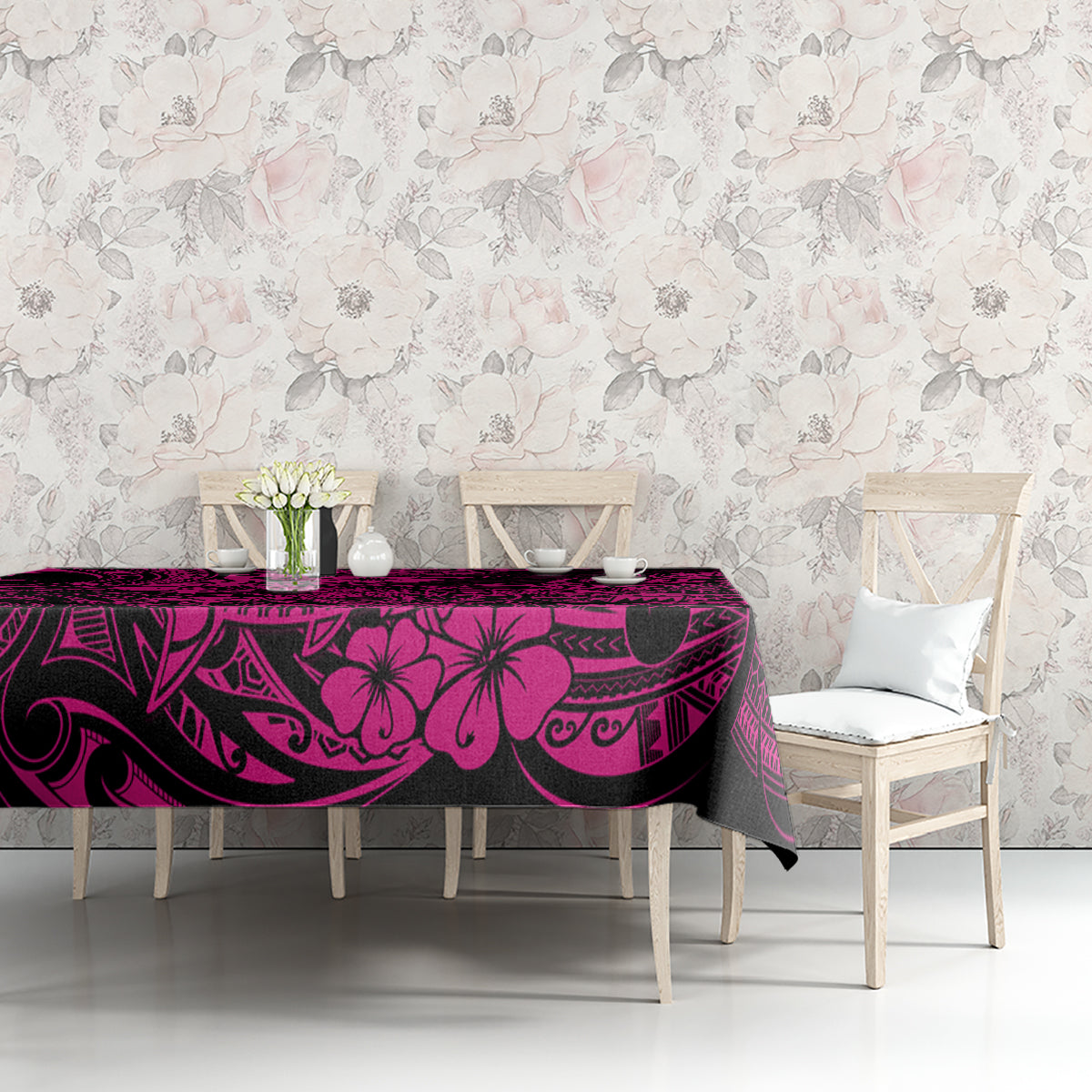 Hawaii Shark Tablecloth Polynesian Pattern Pink Version LT01 - Polynesian Pride