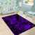 Hawaii Shark Area Rug Polynesian Pattern Purple Version LT01 - Polynesian Pride