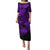 Hawaii Shark Family Matching Puletasi Dress and Hawaiian Shirt Polynesian Pattern Purple Version LT01 Mom's Dress Purple - Polynesian Pride