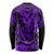 Hawaii Shark Long Sleeve Shirt Polynesian Pattern Purple Version LT01 - Polynesian Pride