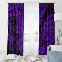 Hawaii Shark Window Curtain Polynesian Pattern Purple Version LT01 - Polynesian Pride