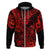 Hawaii Shark Hoodie Polynesian Pattern Red Version LT01 Zip Hoodie Red - Polynesian Pride