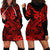 Hawaii Shark Hoodie Dress Polynesian Pattern Red Version LT01 - Polynesian Pride