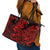 Hawaii Shark Leather Tote Bag Polynesian Pattern Red Version LT01 - Polynesian Pride