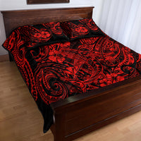 Hawaii Shark Quilt Bed Set Polynesian Pattern Red Version LT01 - Polynesian Pride