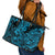 Hawaii Shark Leather Tote Bag Polynesian Pattern Sky Blue Version LT01 - Polynesian Pride