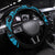 Hawaii Shark Steering Wheel Cover Polynesian Pattern Sky Blue Version