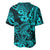 Hawaii Shark Baseball Jersey Polynesian Pattern Turquoise Version LT01 - Polynesian Pride