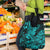 Hawaii Shark Grocery Bag Polynesian Pattern Turquoise Version