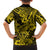 Hawaii Shark Family Matching Off Shoulder Short Dress and Hawaiian Shirt Polynesian Pattern Yellow Version LT01 - Polynesian Pride