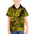 Hawaii Shark Family Matching Off Shoulder Short Dress and Hawaiian Shirt Polynesian Pattern Yellow Version LT01 Son's Shirt Yellow - Polynesian Pride