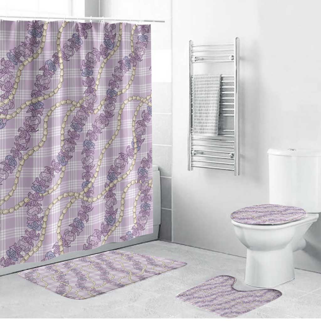 Pua Kalaunu Lei Bathroom Set Palaka Pattern