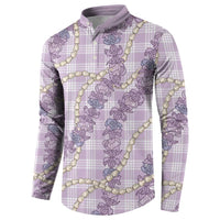 Pua Kalaunu Lei Button Sweatshirt Palaka Pattern