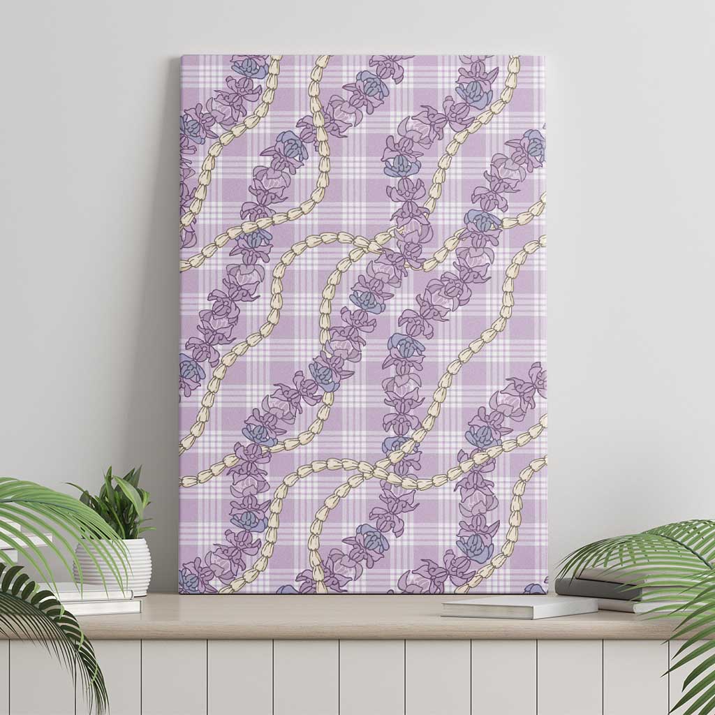 Pua Kalaunu Lei Canvas Wall Art Palaka Pattern