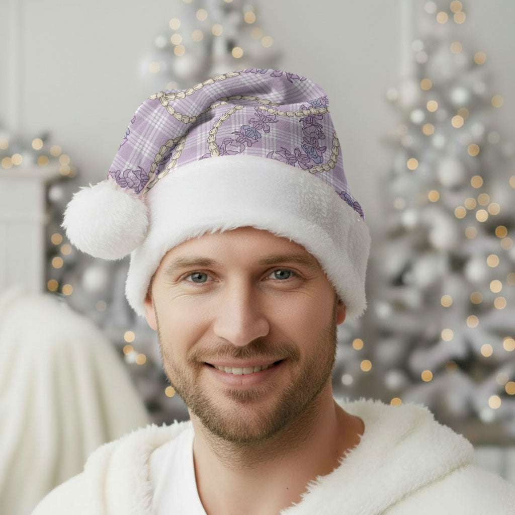 Pua Kalaunu Lei Christmas Santa Hat Palaka Pattern LT01 - Polynesian Pride