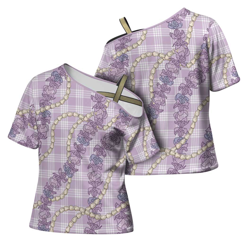 Pua Kalaunu Lei Cross Shoulder Shirt Palaka Pattern