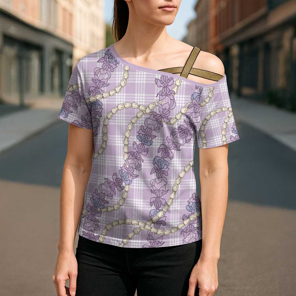 Pua Kalaunu Lei Cross Shoulder Shirt Palaka Pattern