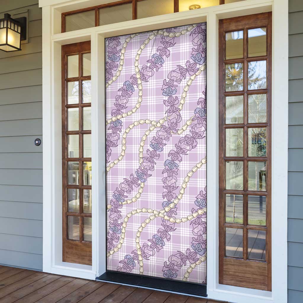 Pua Kalaunu Lei Door Cover Palaka Pattern