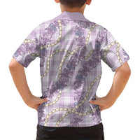 Pua Kalaunu Lei Family Matching Off Shoulder Maxi Dress and Hawaiian Shirt Palaka Pattern