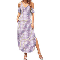 Pua Kalaunu Lei Family Matching Summer Maxi Dress and Hawaiian Shirt Palaka Pattern
