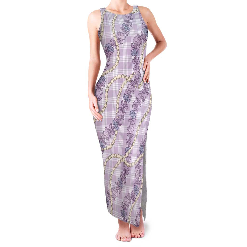 Pua Kalaunu Lei Family Matching Tank Maxi Dress and Hawaiian Shirt Palaka Pattern