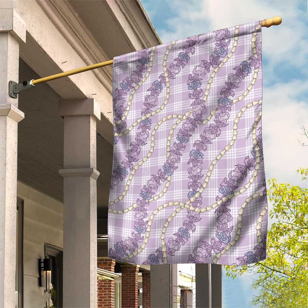 Pua Kalaunu Lei Garden Flag Palaka Pattern