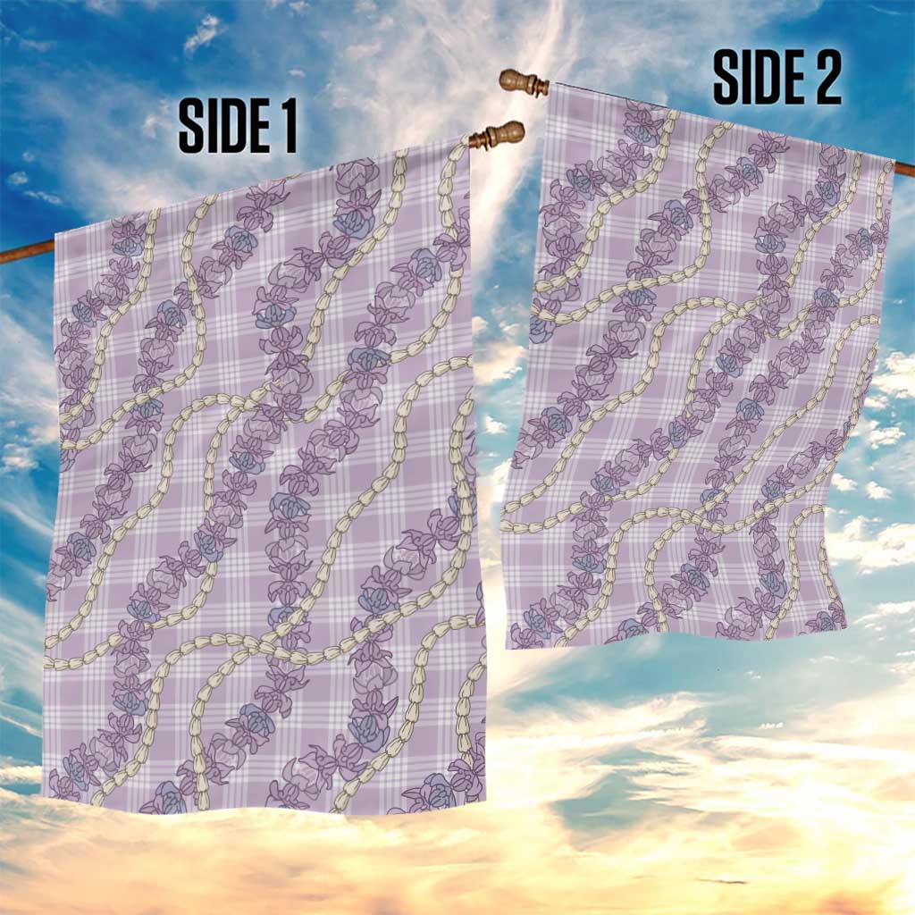 Pua Kalaunu Lei Garden Flag Palaka Pattern