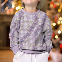 Pua Kalaunu Lei Kid Ugly Christmas Sweater Palaka Pattern LT01 - Polynesian Pride