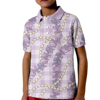Pua Kalaunu Lei Kid Polo Shirt Palaka Pattern