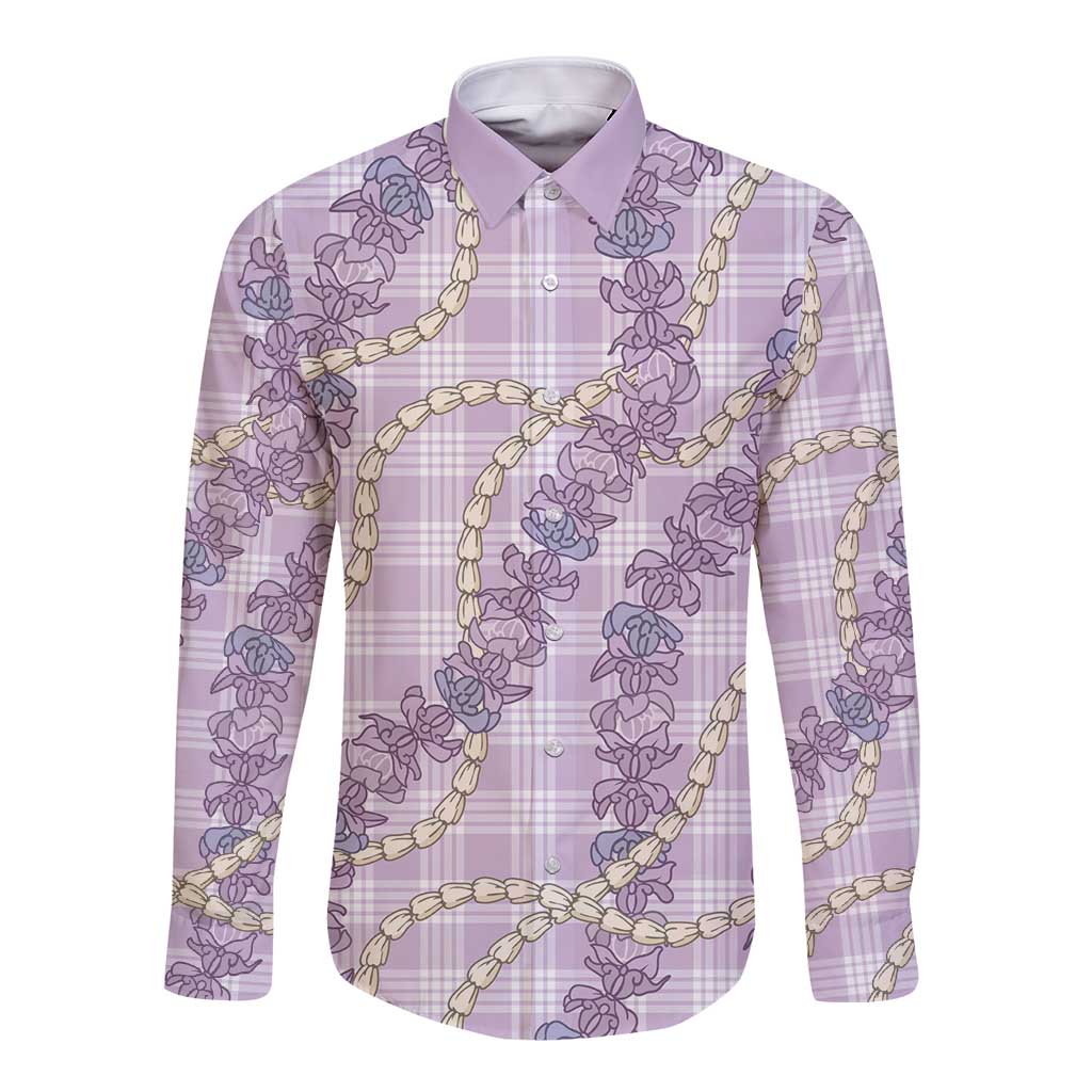 Pua Kalaunu Lei Long Sleeve Button Shirt Palaka Pattern