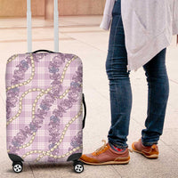 Pua Kalaunu Lei Luggage Cover Palaka Pattern