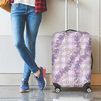 Pua Kalaunu Lei Luggage Cover Palaka Pattern