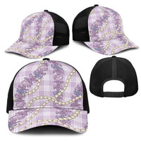 Pua Kalaunu Lei Mesh Trucker Cap Palaka Pattern