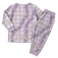 Pua Kalaunu Lei Christmas Pajama Set Palaka Pattern LT01 - Polynesian Pride